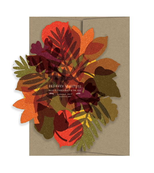 Autumn Leaves Die Cut Card - Spooky Season Collection