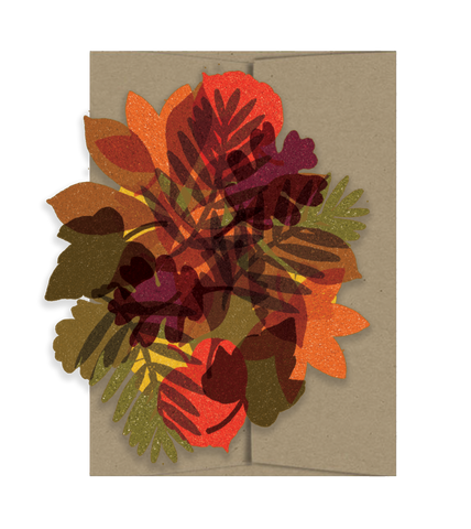 Autumn Leaves Die Cut Card - Spooky Season Collection