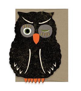 Owl Blink Die Cut Card - Spooky Season Collection
