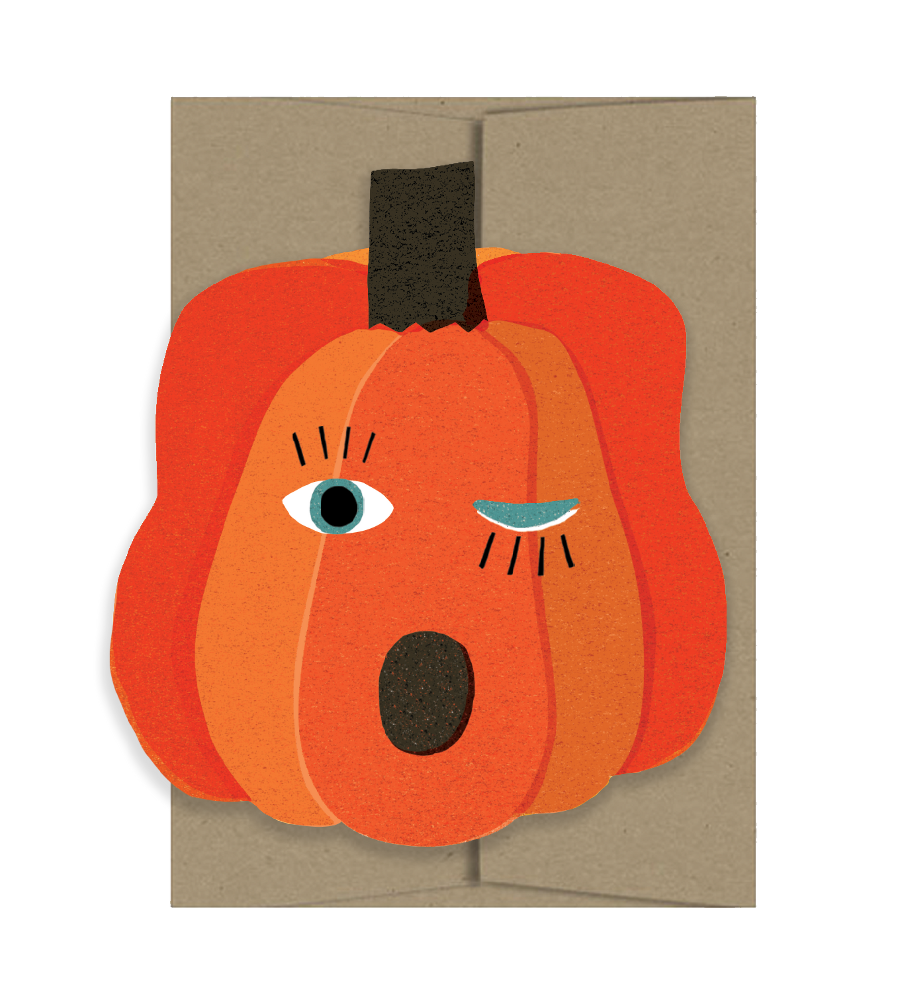 Pumpkin Blink Die Cut Card - Spooky Season Collection