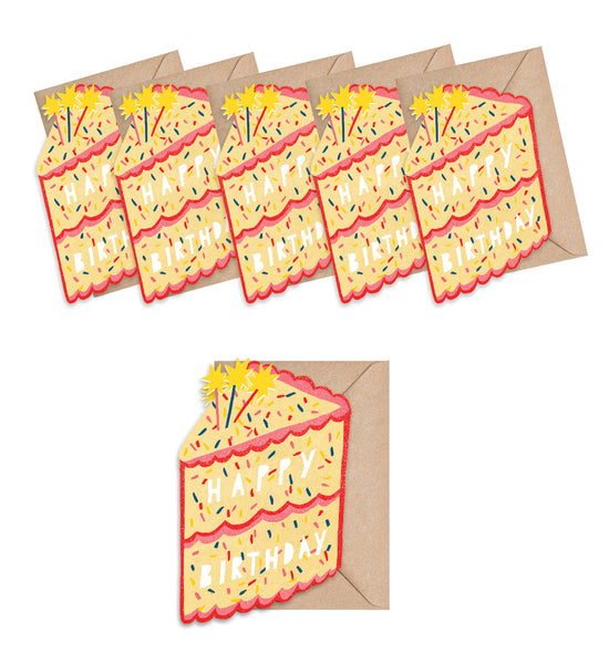 Birthday Star Cake Mini Cards - Box of 6