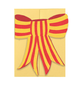 Stripy Bow - Die Cut Card