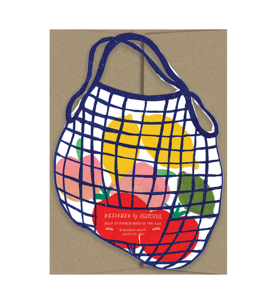 Market Bag Die Cut Card - Sunny Days Collection
