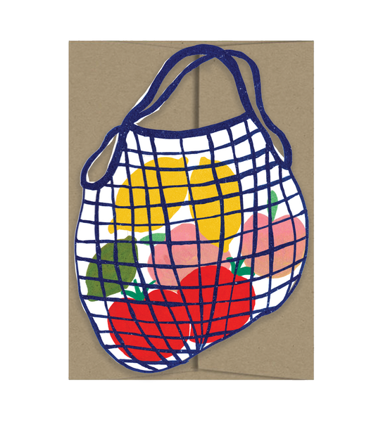 Market Bag Die Cut Card - Sunny Days Collection