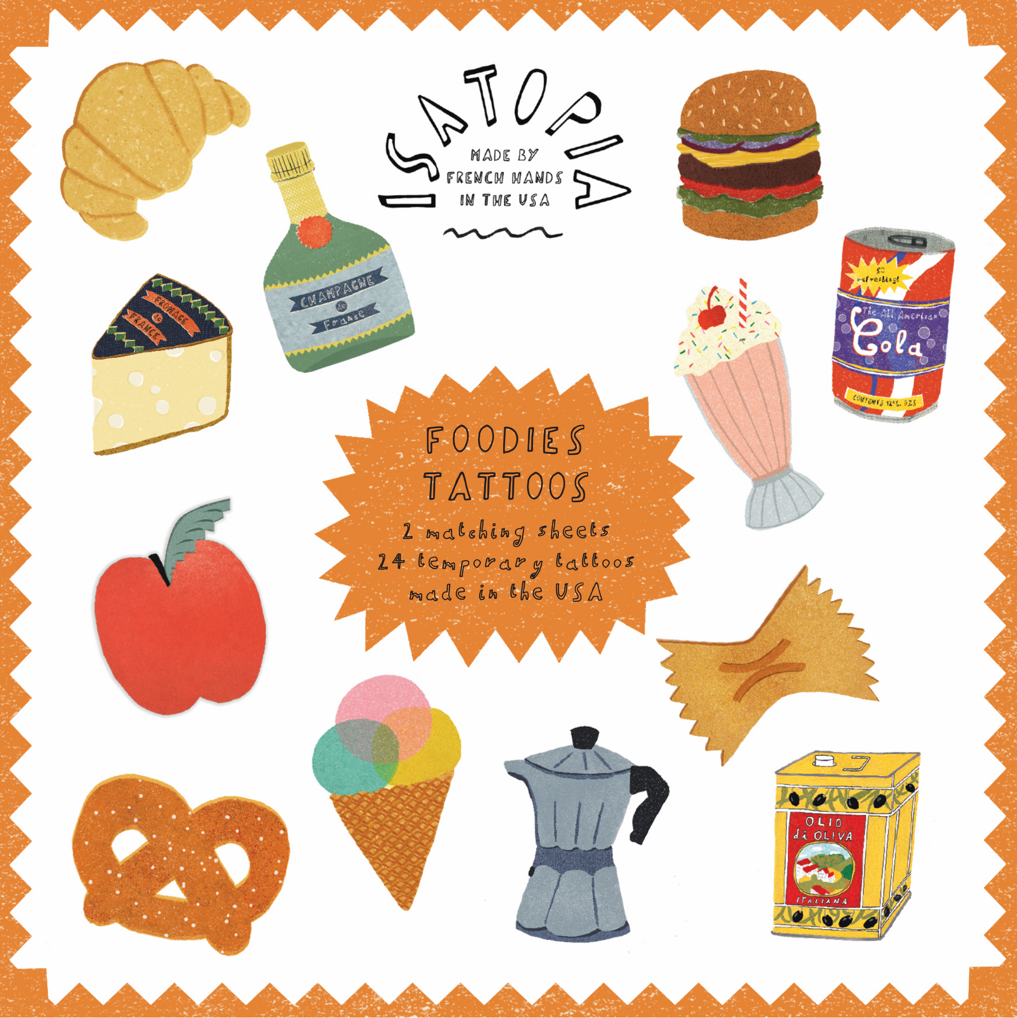 Foodies Tattoo Sheets
