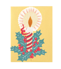 Candle Die Cut Card - Jingle Bells Collection