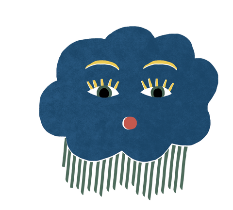 Rainy Cloud - individual sticker