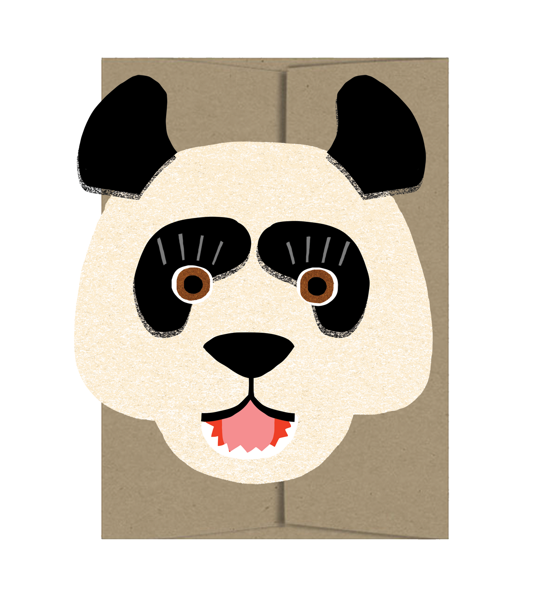 Panda Die Cut Card - Wild Bunch Collection