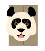 Panda Die Cut Card - Wild Bunch Collection