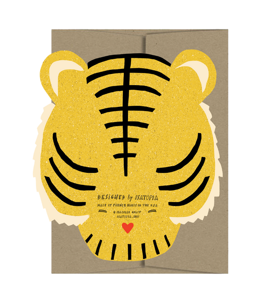 Tiger Die Cut Card - Wild Bunch Collection