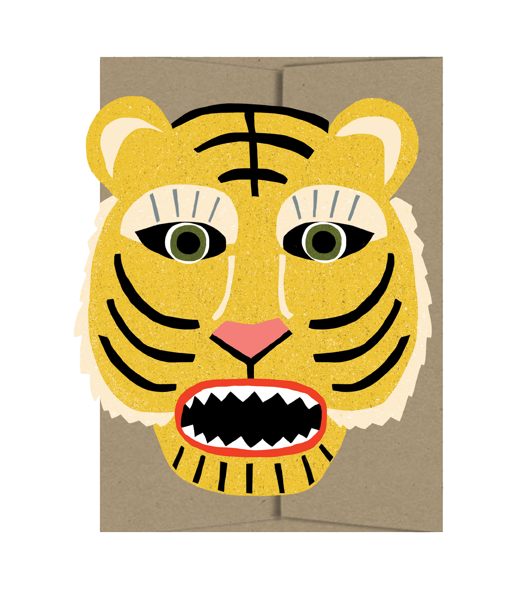 Tiger Die Cut Card - Wild Bunch Collection