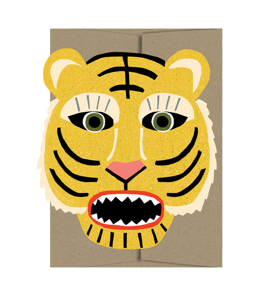 Tiger Die Cut Card - Wild Bunch Collection