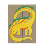 Yellow Dino Die Cut Card - Playtime Collection