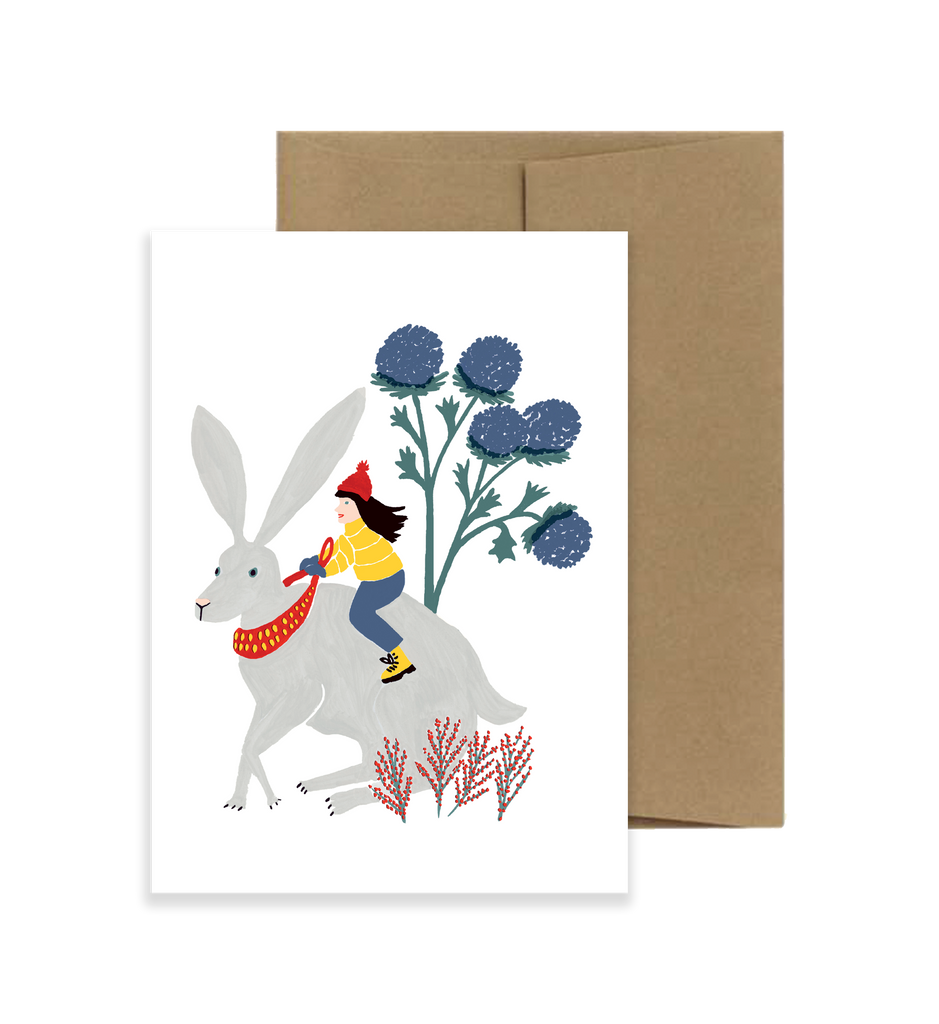 White Rabbit Card Giant Animals series – Isatopia