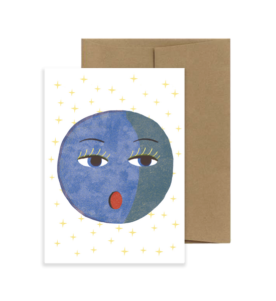 Lune card - Moon card A6