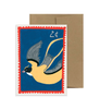 Bird Card - Vintage Stamp Series