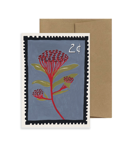 Flower Card - Vintage Stamp Series