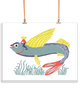 Flying Fish Riso print