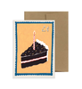 Happy Birthday Card - Vintage Stamp Series