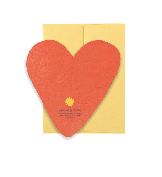 Heart Blink Gold - Die Cut Card