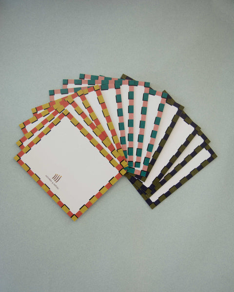 Checker Notecards - set of 12