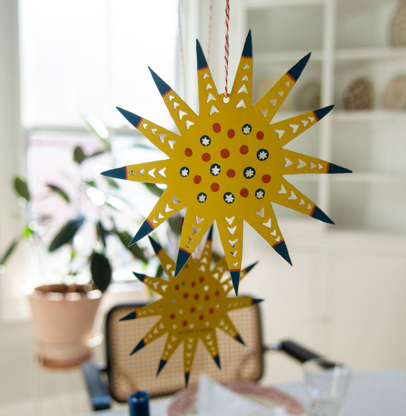 Pair of Paper Star Ornaments