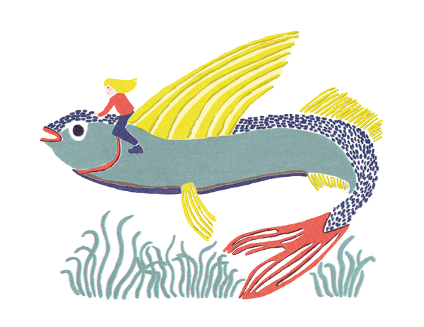 Flying Fish Riso print